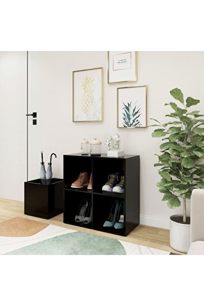 Concept Παπουτσοθήκη διαδρόμου, μαύρη, 105x35.5x70 εκ., μοριοσανίδα