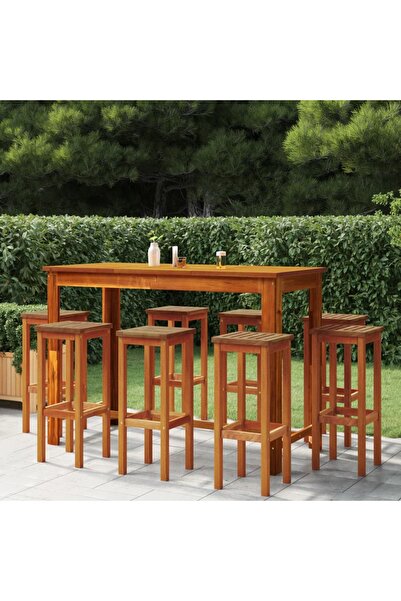 Concept Taburete de bar, 8 buc., lemn masiv de acacia