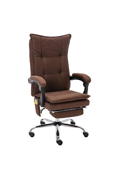 Concept Καρέκλα γραφείου με μασάζ, καφέ, υφασμάτινη
