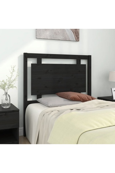 Concept Κομοδίνο, μαύρο, 95,5x4x100 cm, μασίφ ξύλο πεύκου