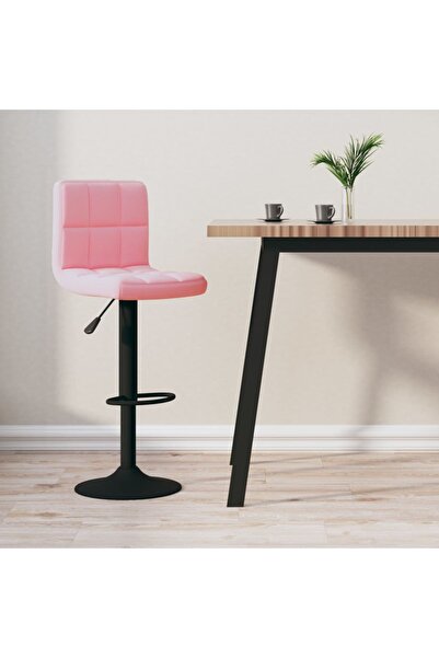 Concept Scaun de bar, roz, catifea