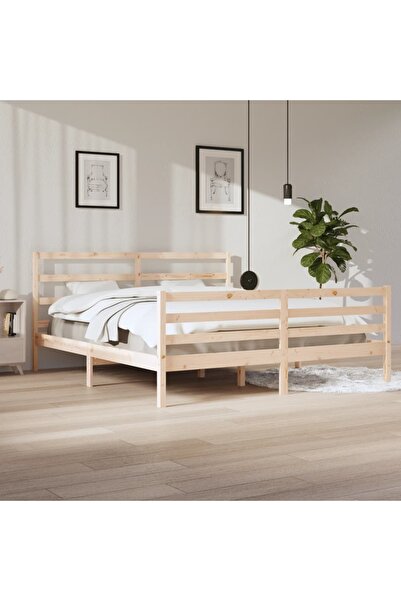 Concept Σκελετός κρεβατιού, 200x200 εκ., μασίφ ξύλο πεύκου