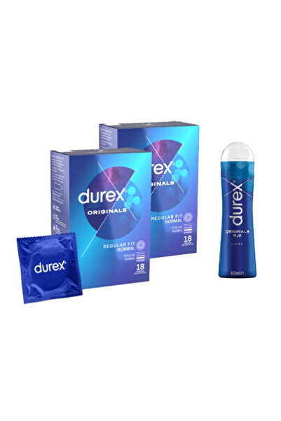 Durex Originals Condoms Package 2 x18 pcs + Originals Lubricant 50 ml