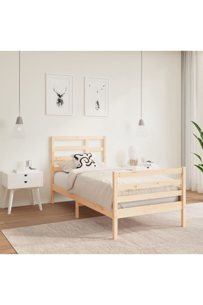 Concept Μικρό Μονό κρεβάτι 2FT6, 75x190 εκ., μασίφ ξύλο