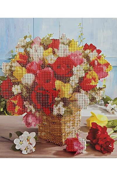 mentaş grup Boncuklu Goblen Taşlı Pano Elmas Boyama Mozaik Resim Set Ebatları...