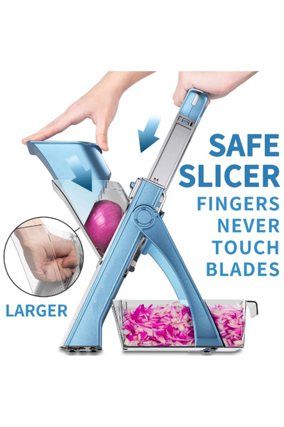 inabyte Vegetable Chopper Potato Diler Slicer With Chamber|Safe Vegetable Gra...