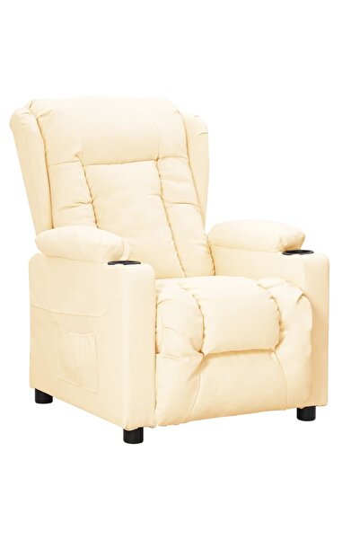 Concept Ανακλινόμενη πολυθρόνα, κρεμ, οικολογικό Δερμάτινο