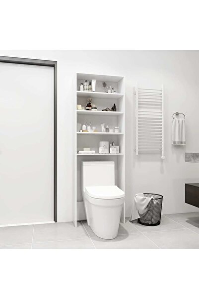 Concept Washing machine cabinet, white, 64x24x190 cm