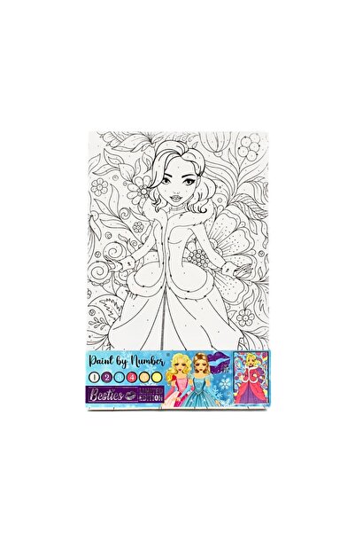 Besties Canvas painting and numbers set, Besties, Snow Princess pattern