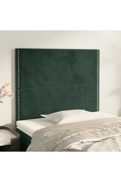 Concept Tăblii de pat, 2 buc, verde închis, 90x5x78/88 cm, catifea