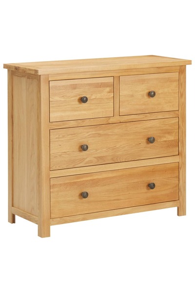 Concept Ντουλάπι με συρτάρια, 80 x 35 x 75 εκ., μασίφ ξύλο δρυός