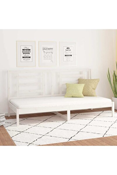 Concept Κρεβάτι ημέρας, λευκό, 90x200 εκ., μασίφ ξύλο πεύκου