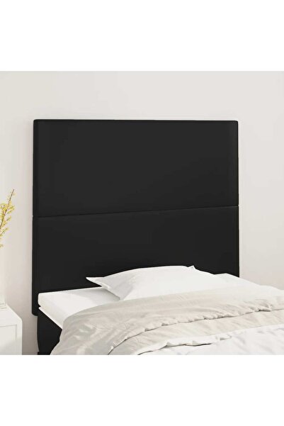 Concept Κομοδίνα, 2 τεμ., μαύρα, 90x5x78/88 cm, οικολογικό Δερμάτινο