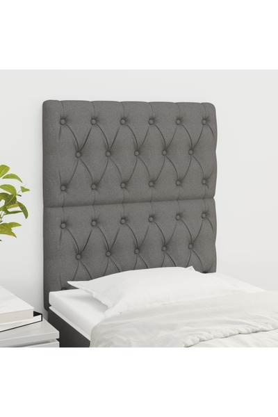 Concept Κομοδίνα, 2 τεμάχια, σκούρο γκρι, 80x7x78/88 εκ., ύφασμα