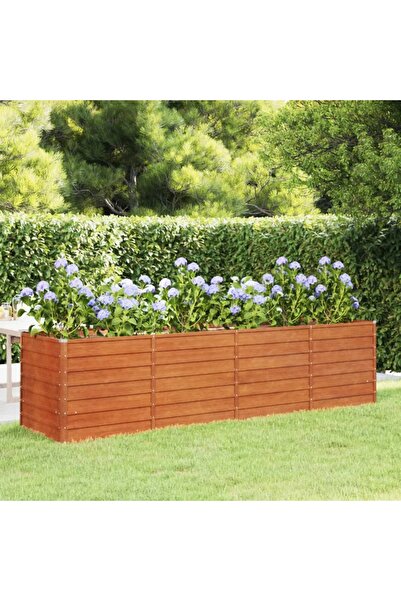 Concept Ζαρντινιέρα κήπου, γκρι, 320x80x77 εκ., ατσάλι κορτέν