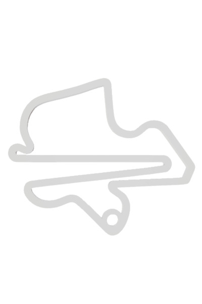 OEM Μπρελόκ, "formula 1 sepang", 42x50mm ιβουάρ λευκό