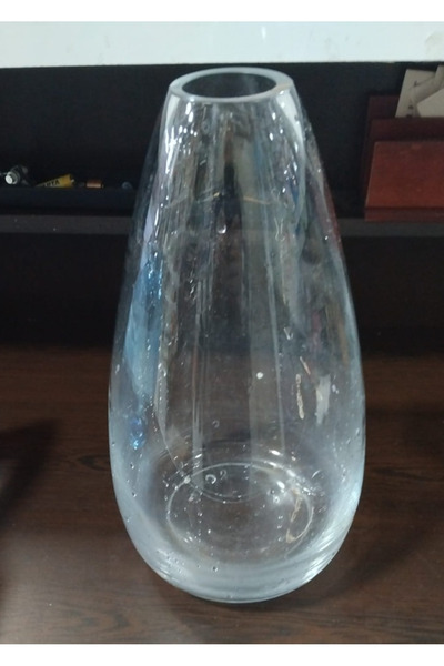 esdekor H= 35 cm High, Diameter= 14 Cm, Glass Vase, 1 Piece