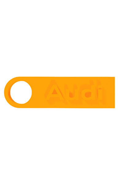 OEM Breloc chei, "AUDI", 20X 70 mm portocaliu