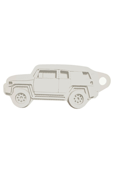 OEM Breloc chei, "TOYOTA", 29X 68 mm alb ivory