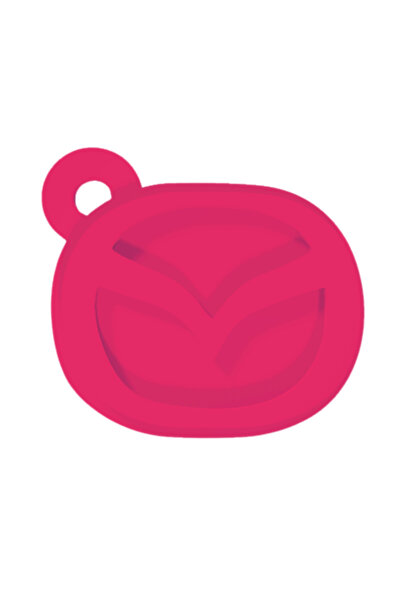 OEM Μπρελόκ,  "MAZDA ", 36Χ41 χιλ. ροζ βατόμουρο