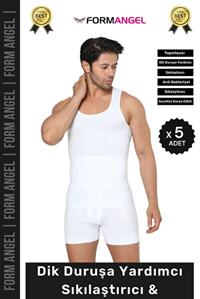 Carlburn # مشد للرجال لتصحيح وضعية الجسم وشد الخصر والصدر يبرز انحناءات الجسم...