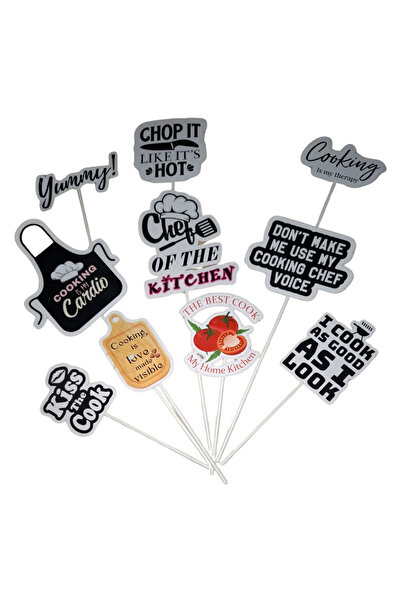 OEM Χάρτινη διακόσμηση για τοπέτο τούρτας, με θέμα τους λάτρεις της μαγειρική...