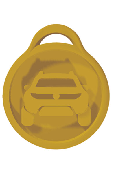 OEM Breloc chei, "DACIA DUSTER", 48X 41 mm auriu