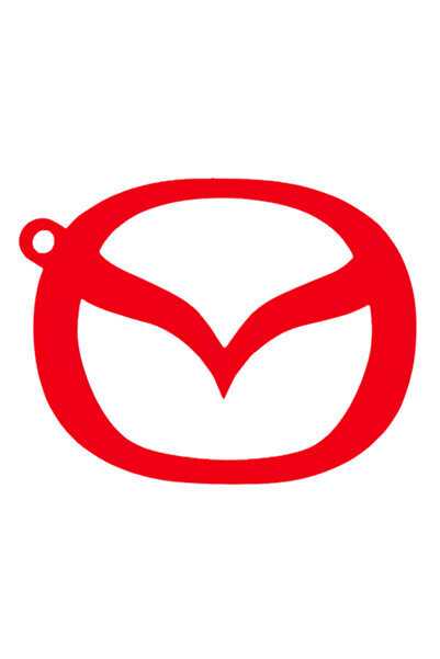 OEM Μπρελόκ,  "Mazda ", 53x 68 χιλ. κόκκινο