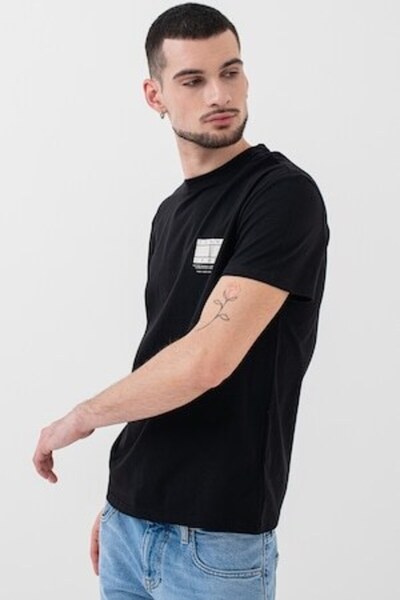 Tommy Jeans Cotton T-Shirt with Discreet Logo Print