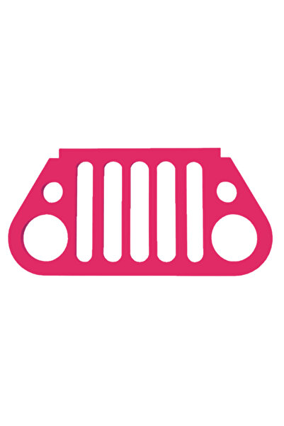 OEM Μπρελόκ,  "JEEP ", 30x60 χιλ. ροζ βατόμουρο