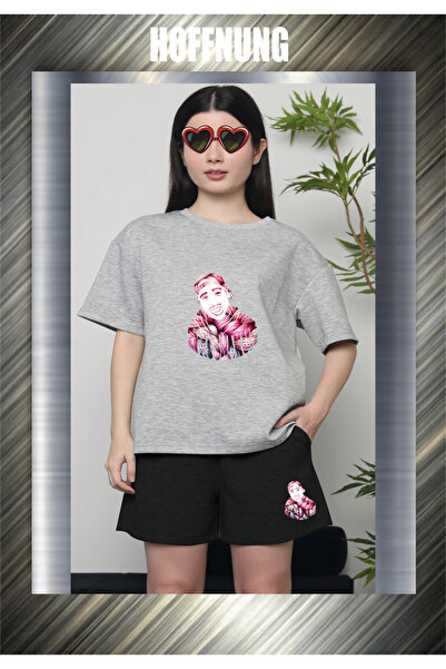 HOFFNUNG Unisex Casual Short Sleeve Set with Movie Actor Print Outdoor Spring...