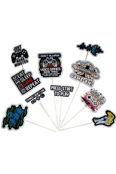 OEM Χάρτινη διακόσμηση για τοπέτο τούρτας, με θέμα τους λάτρεις των βιντεοπαι...