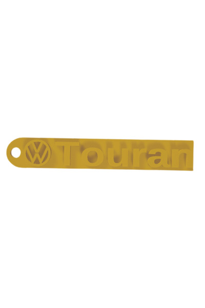 OEM Breloc chei, "VW TOURAN", 12X 70 mm auriu
