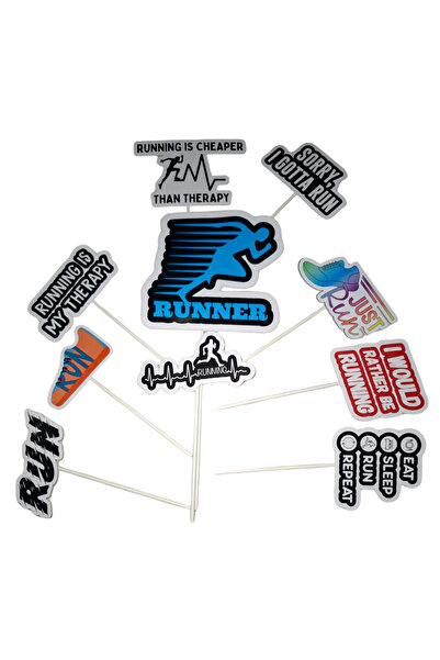 OEM Χάρτινη διακόσμηση για τοπέρ τούρτας, με θέμα τους λάτρεις της τρεξίματος...