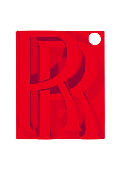 OEM Μπρελόκ, "ROLLS-ROYCE", 55X 45 χιλ. κόκκινο