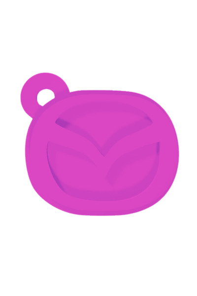 OEM Μπρελόκ, "mazda", 36x41 χιλ. ανοιχτό μωβ