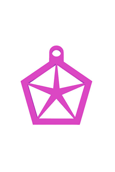 OEM Μπρελόκ,  "κρύσταλλο ", 43x 39 χιλ., ανοιχτό μοβ