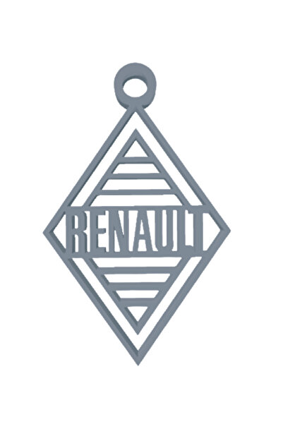OEM Breloc chei, "RENAULT", 57X 35 mm argintiu