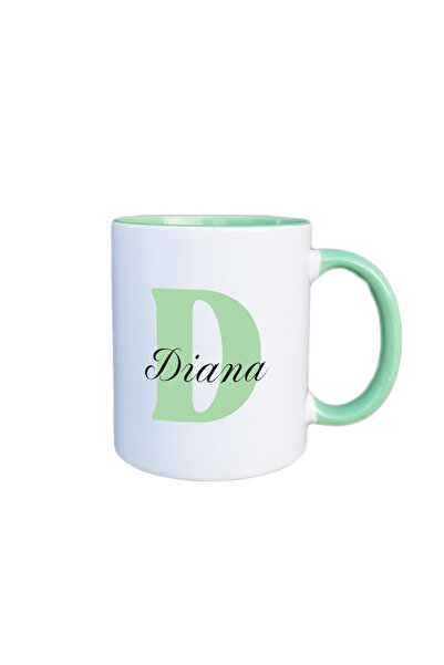 AFFIX THE DIFFERENT PERSPECTIVE Personalized mug, white with green interior a...