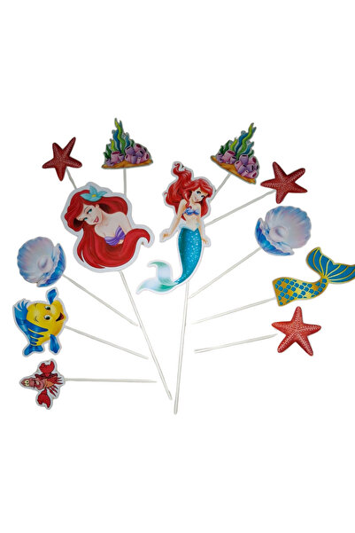 OEM Decorative cake topper, mika mermaid themed, birthday - 12 pieces