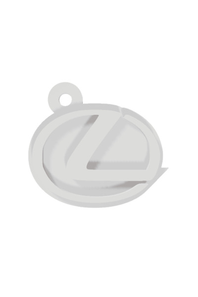 OEM Μπρελόκ,  "LEXUS ", 37Χ 41 χιλ. ιβουάρ λευκό