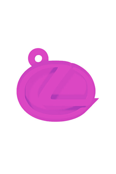 OEM Μπρελόκ, "lexus", 37x41 χιλ., ανοιχτό μωβ.