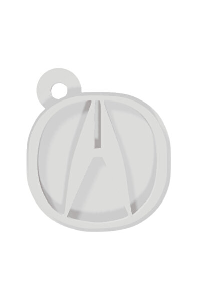 OEM Μπρελόκ,  "ACURA ", 41 X 36 χιλ. ιβουάρ λευκό