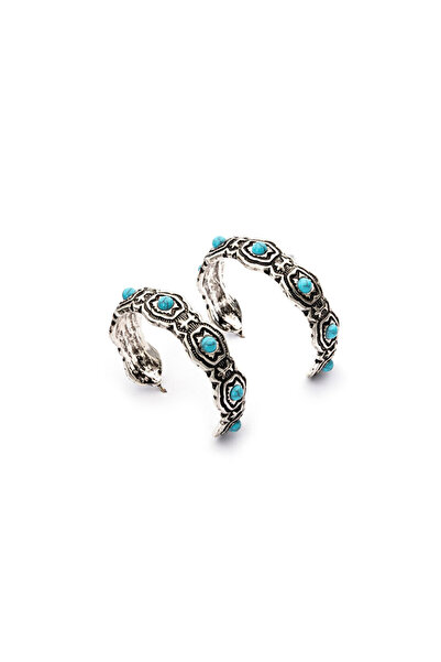 Twist KONTRAST TAŞLI HALKA KÜPE