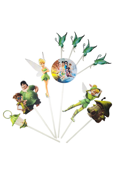 OEM Decoratiune topper tort carton, tematica Clopotica (Tinker Bell), anivers...