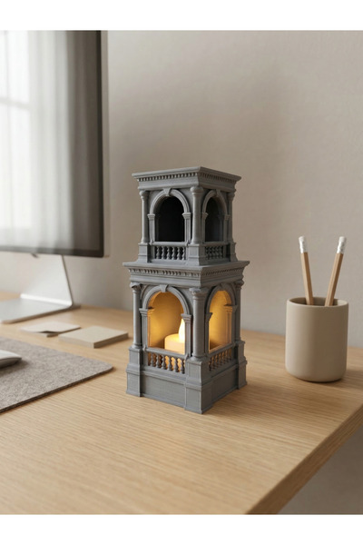 buyolog 3D Dekoratif Osmanlı Dönemi Saray Kulesi Temalı Led Mumluk ve Biblo (...