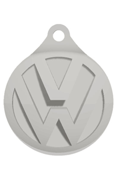 OEM Μπρελόκ, "VW", 60x50 χιλ. ιβουάρ λευκό