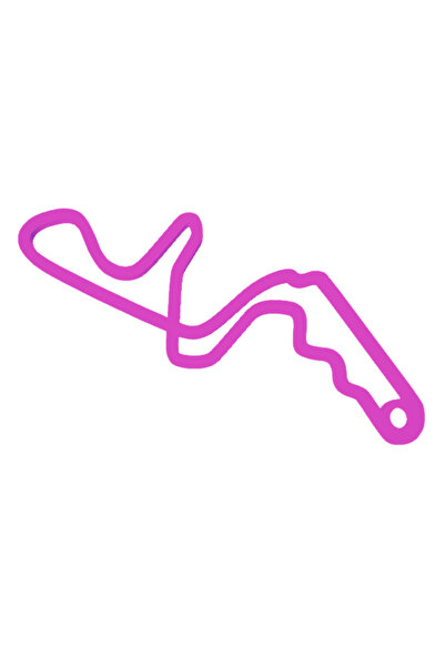 OEM Μπρελόκ, "φόρμουλα 1 σουζούκα", 30x 50 χιλ. ανοιχτό μωβ