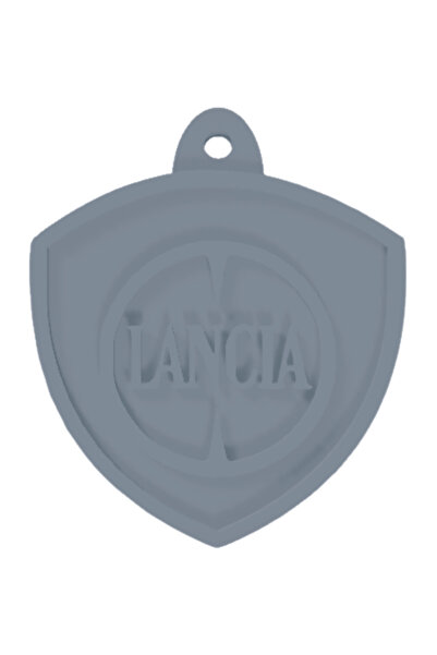 OEM Μπρελόκ, "lancia", 47x40 χιλ. ασημί