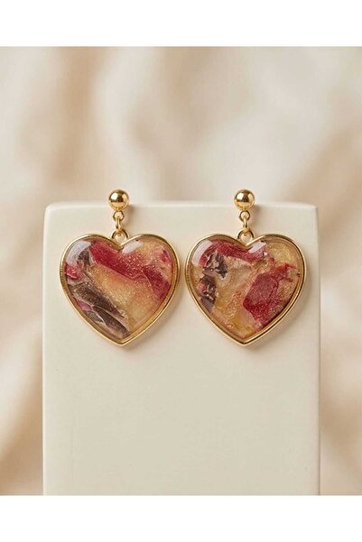Dodemert Home Gold Planet Heart-Looking Polymer Clay & Epoxy Design Earrings ...